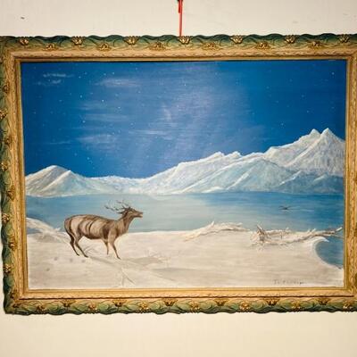 Oil on Tin "The Challenge"