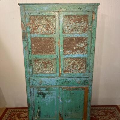 12 Panel Green Pie Safe