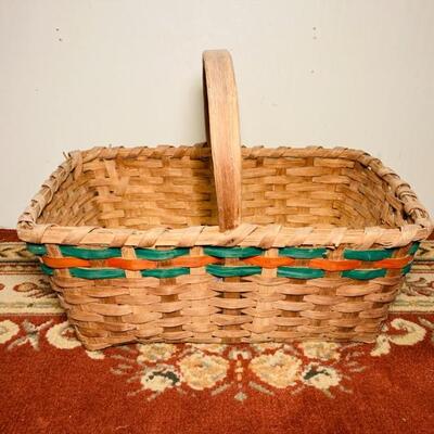 Painted Oak Splint Basket