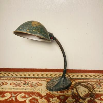 Green Art Deco Desk Lamp