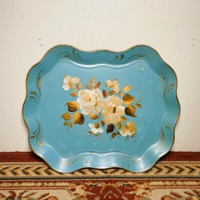 Blue Tole Tray