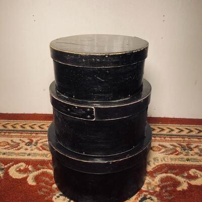 3 Black Stacking Pantry Boxes