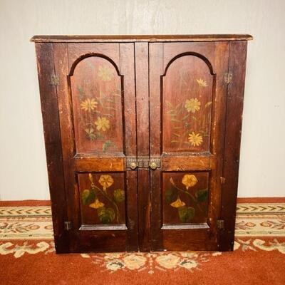 Sm. Hanging Hand-Painted Cabinet