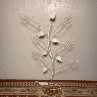 White Painted Metal Glove Display