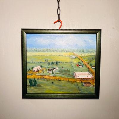 Farm Scene Oil on Canvas