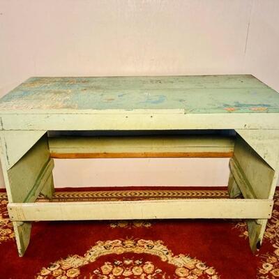Painted Crock Bench