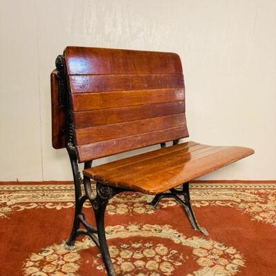 Wood and Iron School Desk