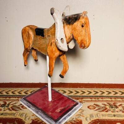 Wooden Folk Art Horse