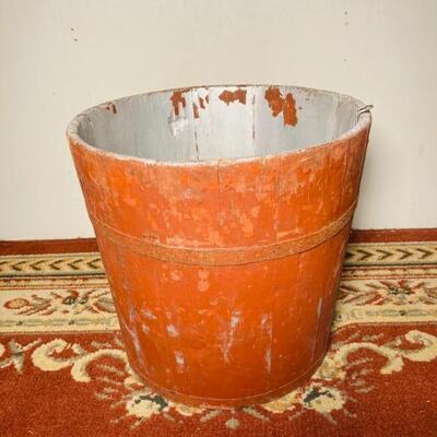 Wooden Red Sap Bucket