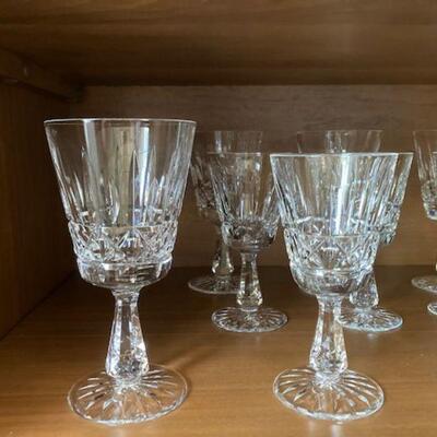 Lismore Waterford water and wine stemware