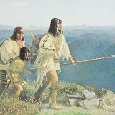 Clymer "The Old Nez Perce Trail-Indians" Artwork