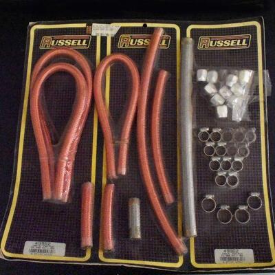 Russell Red Braided Oil Hose Kit