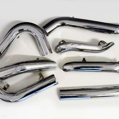 7 Chrome Muffler / Exhaust Guards / Heat Shields