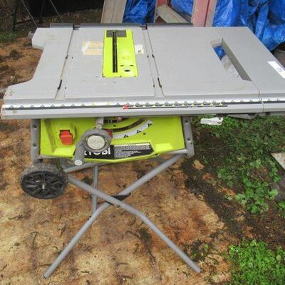 RYOBI RTS22 10â€³ PORTABLE TABLE SAW WITH ROLLING STAND