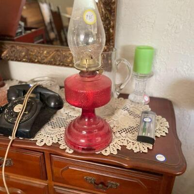 Hurricane style lamp