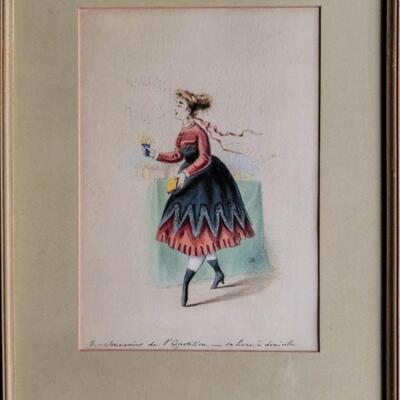 French 19th century Dardre Lithographs