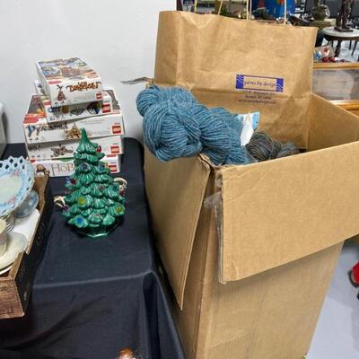 Ceramic Christmas Tree, Modern Lego Sets, OVER $2000 worth of designer Yarn!
