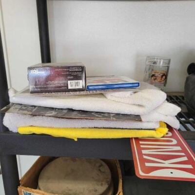 #3596 â€¢ The Three Stooges Towels, DVD's, Mug, Signs, And More. 