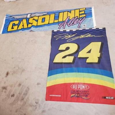 1132 â€¢ Gasoline Alley and Jeff Gordon Banner and Flag 
