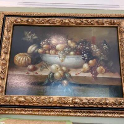 2152	

Framed Fruit Basket Painting
Measures Approx: 45