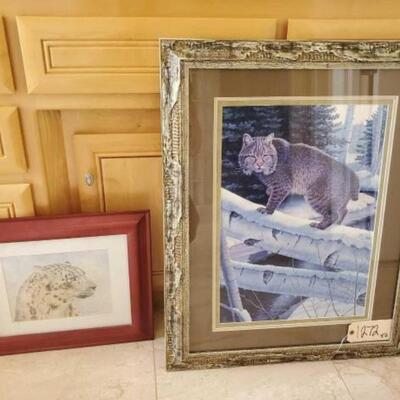 #1272 â€¢ 2 Framed Artwork Measurements Range Approx 25"x31"-18"x15" With COA