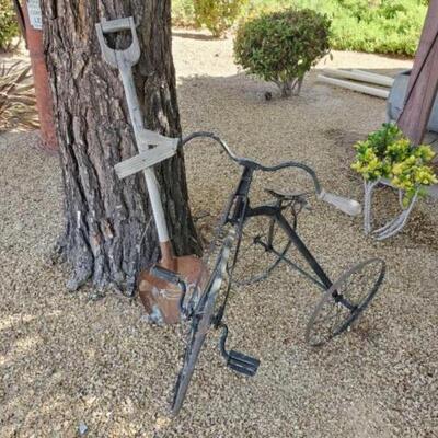 #1010 â€¢ Antique Tricycle and Shovel