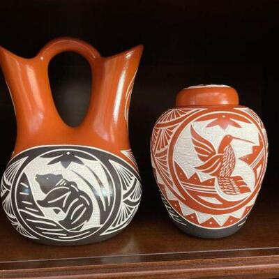 #1384 â€¢ 2 DM Pasquale Laguna-Acoma Pottery Pieces