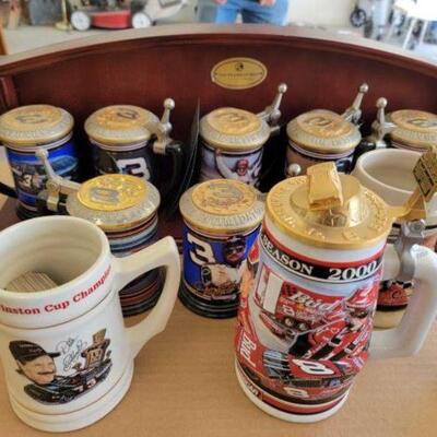 #3676 â€¢ NASCAR Steins, Dale Earnhardt, Dale Earnhardt and Budweiser. 