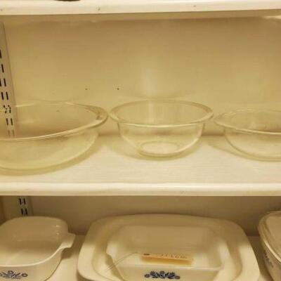 #2466 • 3 Pyrex Glass Bowls 