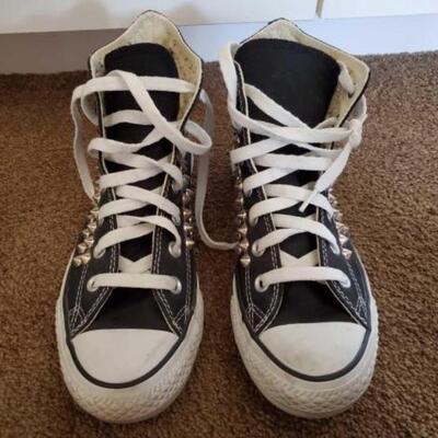 #1242 â€¢ Converse Studded High Tops women's US size 7