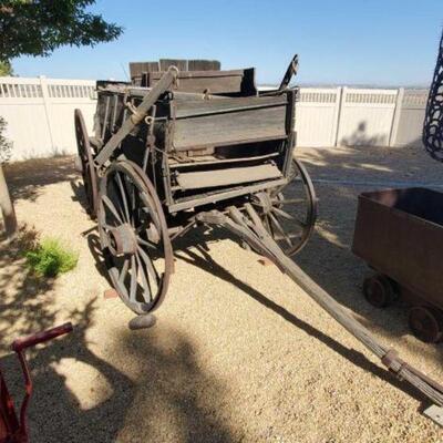#1002 â€¢ Antique WagonMeasures Approx: 150"Ã—65"Ã—70" Ore Cart NOT Included