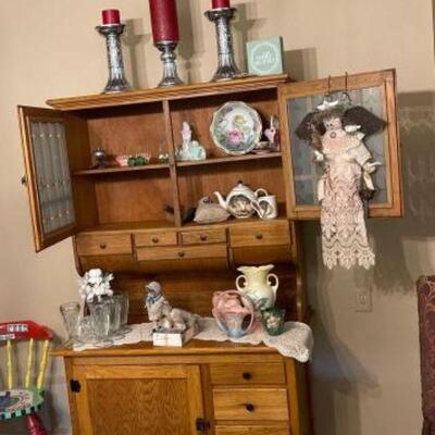 #1414 • China Cabinet.Measures Approx: 41”x22”x72” Contents In and Around Cabinet Not Included