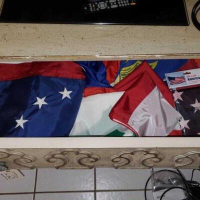 #2731 • Flags, Placemats, and More. Includes Conch Republic Flag, American Flag, Placemats, and More