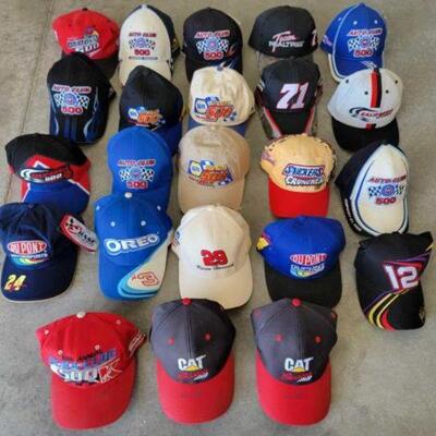 #3679 • NASCAR Hats, 3 with Signatures