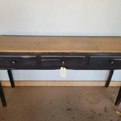 #2914 • Table With Three Drawers Approx 60