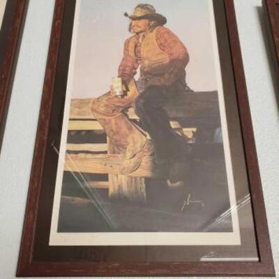 #1144 â€¢ Gordon Snidow Coors Cowboy measures 21 inches by 31 inches. 