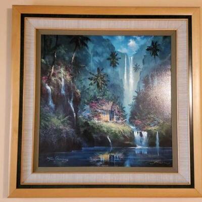 #2510 â€¢ Framed Painting by James Cotenail Measures Approx: 42