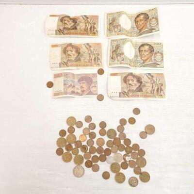 2068	

Currency from France
Includes (2) 200, (3) 100 and (1) 20, Coins and U.S. Pennies and Quarters