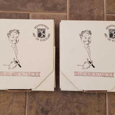 #1356 â€¢ 2 Red Skelton Decorative Plates ncludes "Happy" and "Ironing the Waves