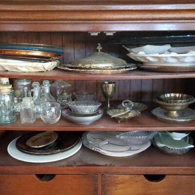 2214	

Glassware, Serving Platters, Goblet and More
Includes Royal China Plate Warranted 22kt Gold