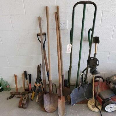 #3614 â€¢ Metal Detector, Shovels, Dolly, Clippers, Hammers, And More.