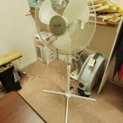 #2630 â€¢ 3 Fans Includes Feature Comforts Stand Fan, Sanyo Oscillating Fan, and Lasko Wind Machine