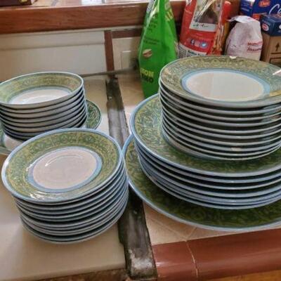 #2456 • Set of China Includes Plates, a Platter, and Bowls. 