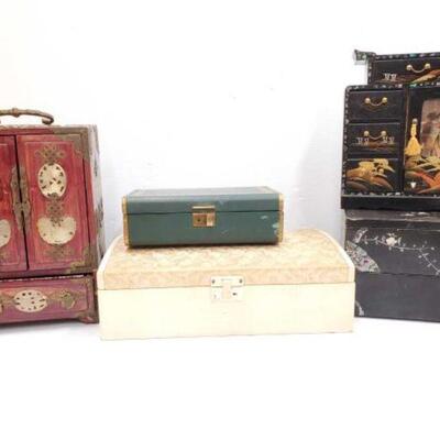 2066	

4 Jewelry Boxes
Includes 2 Jewelry Boxes with Abalone