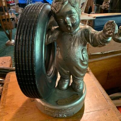 Rare display salesman trophy for four years of success selling fisk tires on bid 
