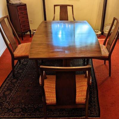 Mid Century Danish Modern Timpa & Co. Dining Room Table and Chairs