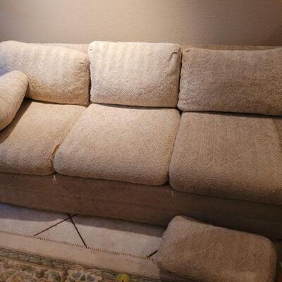 fabric sofa, some stains, probably will come out with a good cleaning