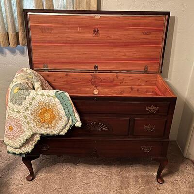 cedar chest with drawer