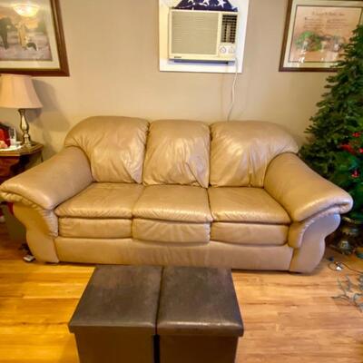 Leather sofa, matching love seat also available 