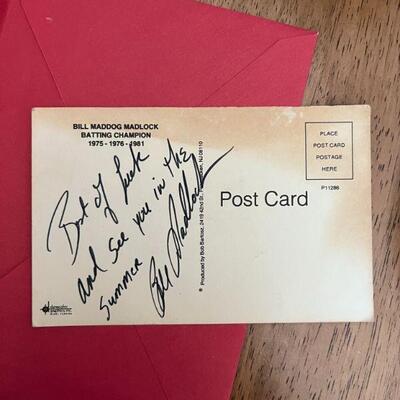 Signed Padres Postcard